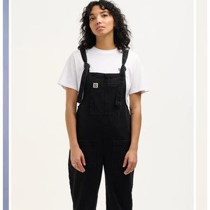 Lucy & Yak Original Dungaree Washed Black (14US/18UK Long)